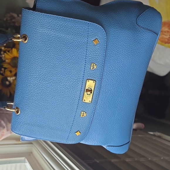 MCM Handbags - MCM  1st LADY Top Handle Pebbled Leather Handbag with Long Strap